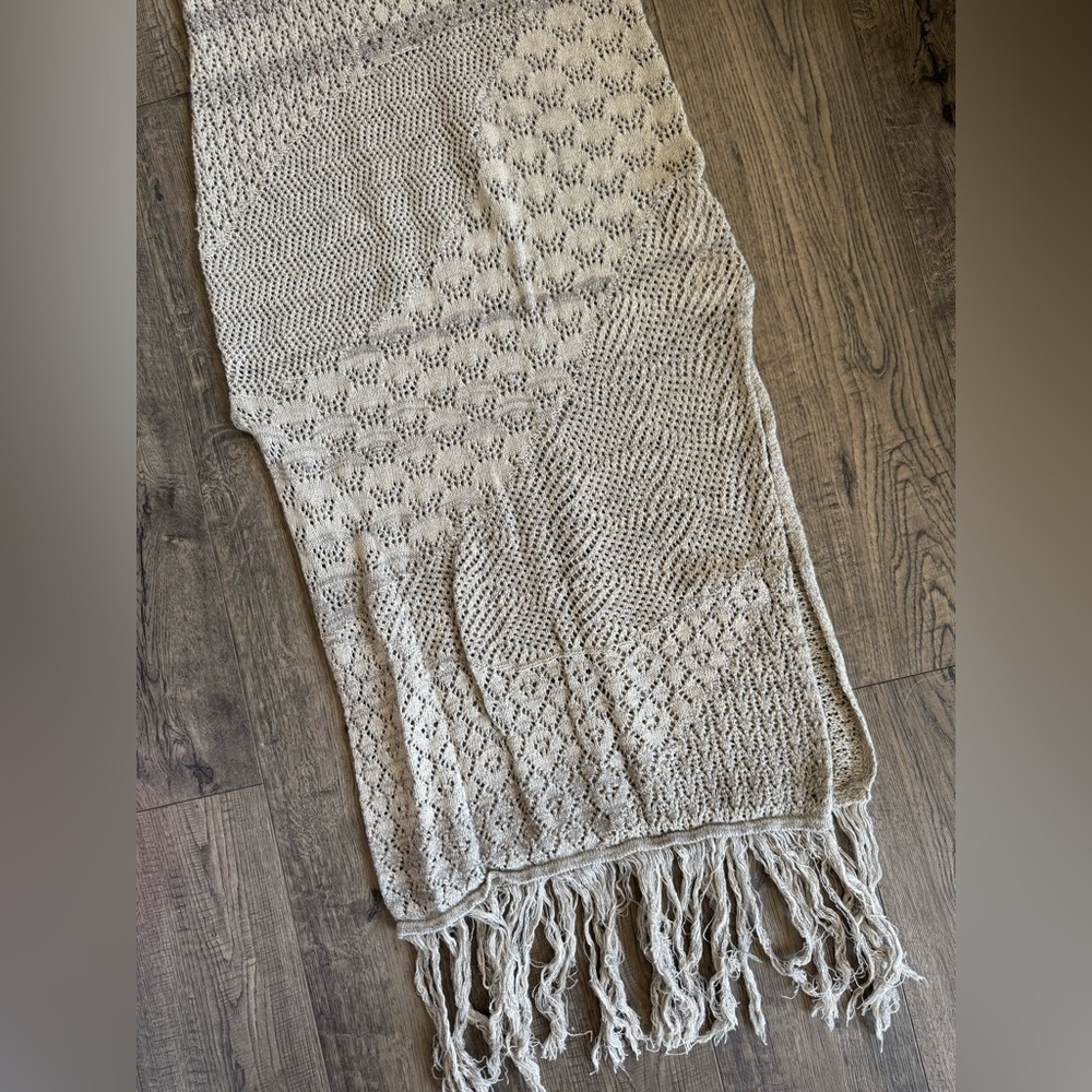 Anthropologie Crochet Fringe Cover Up Maxi Dress- Medium - Picture 2 of 4